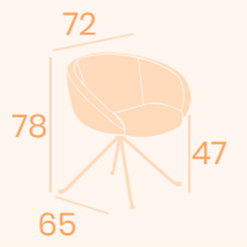 Dimensions armchair Lausan B-5 REYMA