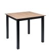 Mesa eros plus negro compact roble nudos