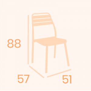 Dimensiones silla florida REYMA