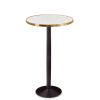 mesa 7108 con tablero marmol aro laton REYMA