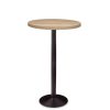 Mesa 7108 con tablero redondo melamina roble hera REYMA