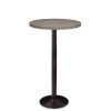 Mesa 7108 de REYMA con tablero redondo melamina roble Joplin