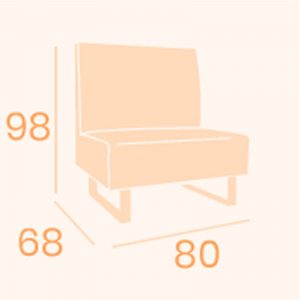Dimensiones sofá Alfa 80 REYMA
