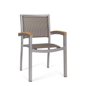 sillon eros textilene gris brazos madera