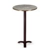 Mesa Oslo Alta de 3p con tablero redondo sicilia aro latón