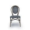 silla bulevar textilene negro frontal