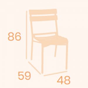 Dimensiones Silla versalles REYMA