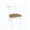 silla arizona blanca con asiento tapizado