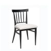 silla arizona negra con asiento tapizado indiana