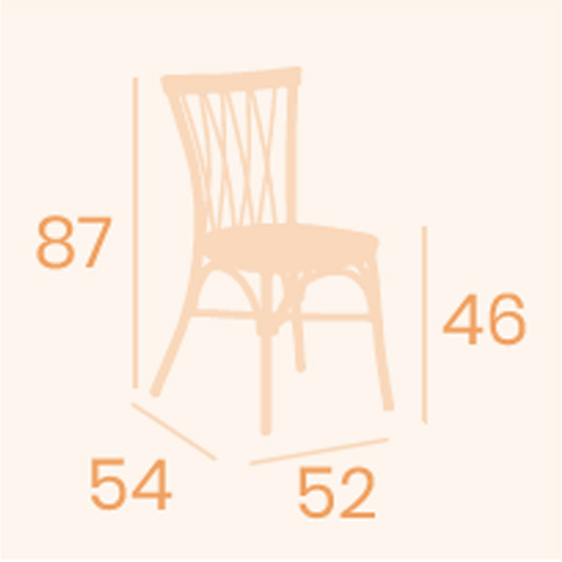 Dimensions chair Monet REYMA