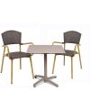 conjunto sillón protofino textilene negro con mesa noruega REYMA