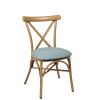 silla atico deco roble natural tapizado celeste