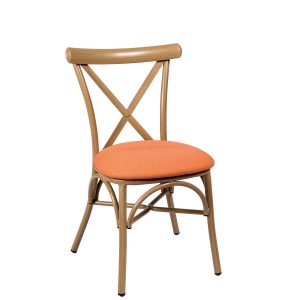 silla atico deco roble natural tapizado teja