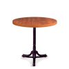 Mesa hamburgo con tablero redondo melamina karamel