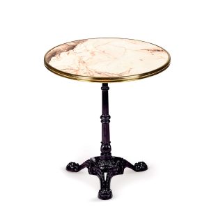 mesa paris de 3p con tablero redondo marmol