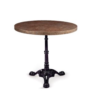 mesa paris con tablero redondo bronce
