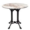 mesa bulear 504 4p con tablero compact marmol almeria
