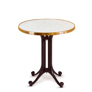 mesa greso 4p tablero redondo marmol aro laton