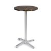 Mesa noruega alta con tablero redondo sienna