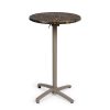 Mesa noruega alta taupe abatiblecon tablero redondo sienna