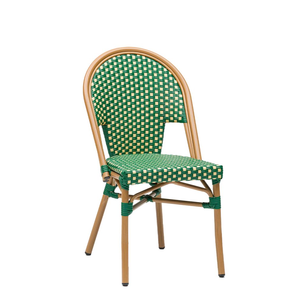 silla tivoli roble natural medula verde y crema