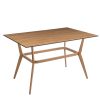 Mesa mauricio rectangular roble natural con tablero compact roble