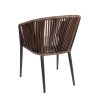 sillon pravia medula marrón con cojin vista trasera REYMA