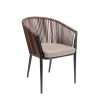 sillón pravia medula marrón con cojin