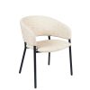 Sillon Nara negro con asiento tapizado indiana