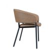 Sillon Nara negro con asiento tapizado panama lateral