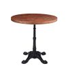 Mesa Paris 4P tablero redondo melamina bronce