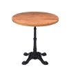 Mesa Paris 4P tablero redondo melamina olmo