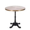 Mesa Paris 4P tablero redondo metalmelamina atenea