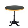 mesa paris tablero redondo melamina zeus canto dorado