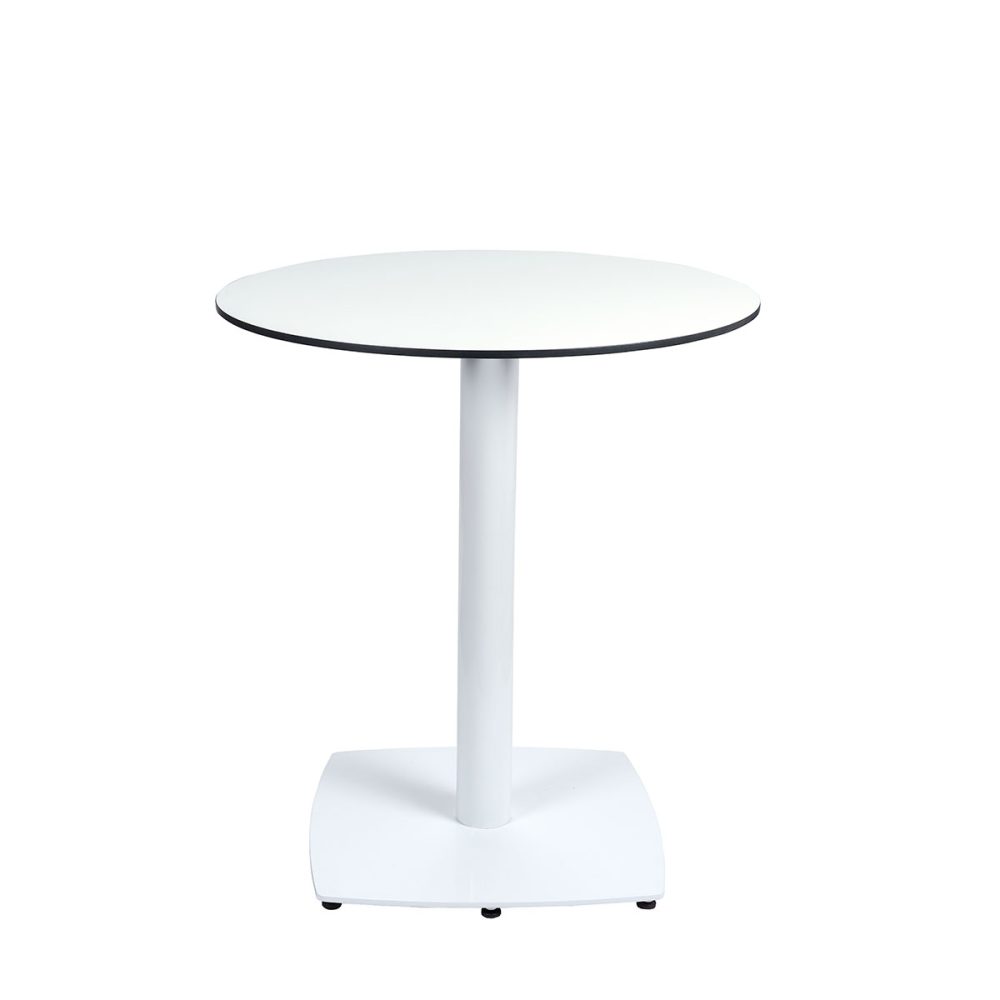 mesa hanover blanca con tablero redondo compact blanco REYMA