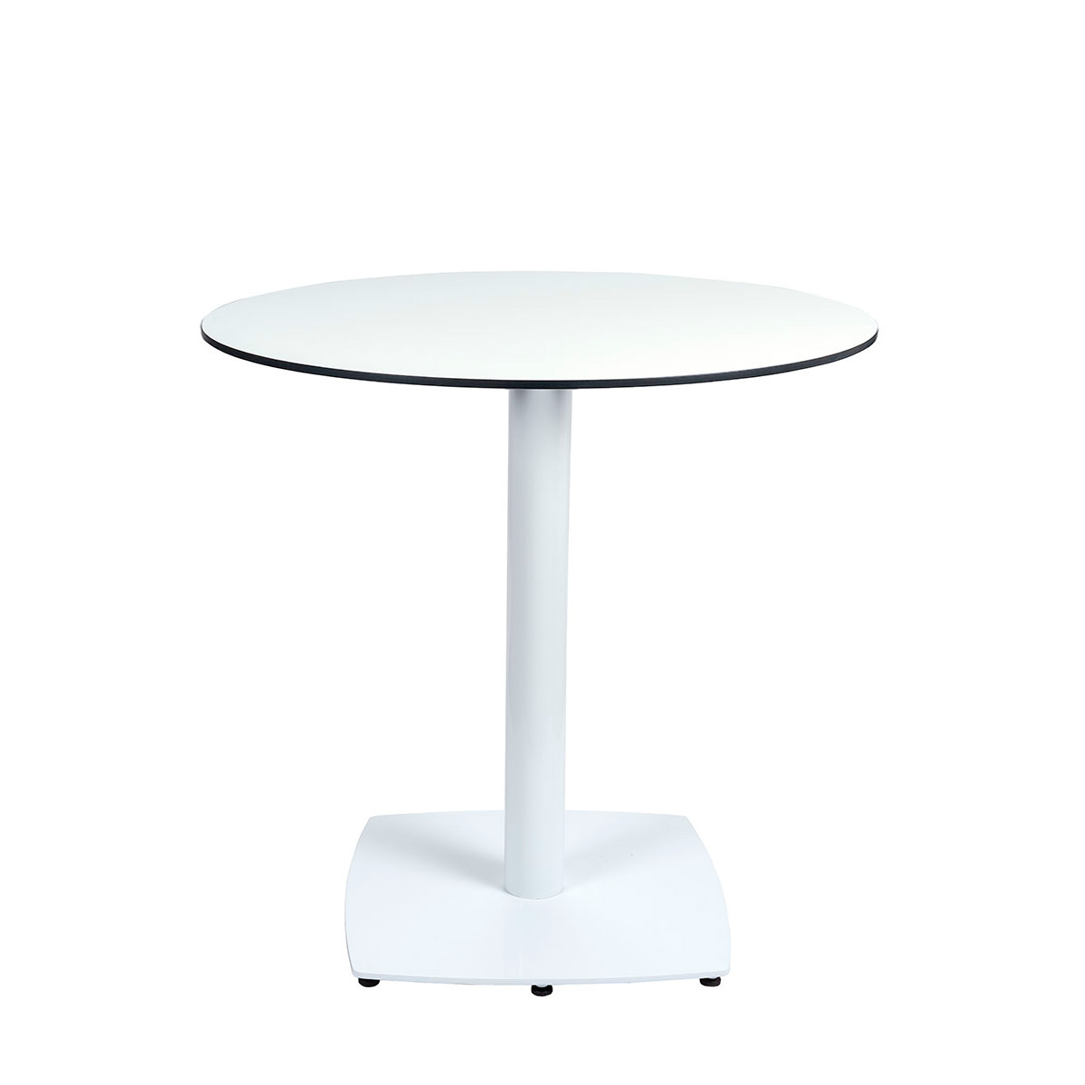 mesa Hanover blanca con tablero redondo compact blanco Reyma
