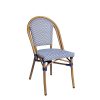 Silla Tivoli deco bambú textilene azul y blanco