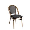 Silla Tivoli deco bambú textilene negro
