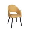 Sillón Cremona tapizado mostaza