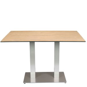 mesa munich rectangular aluminio tablero comapct roble nudos