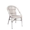 Sillon barbados pintado blanco con médula blanco envejecido