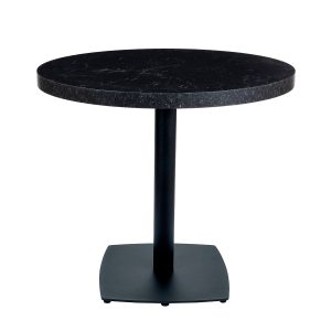 Mesa Hanover tablero melamina redondo zeus negro