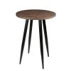 mesa sanghai V alta con tablero redondo melamina bronce