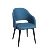 sillon cremona tapizado azul pie M.U-4