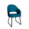 Sillon cremona tapizado azul pie W