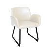 sillon lugano tapizado blanco pie w