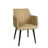 Sillon davos pie MU-4negro tapizado sandalo