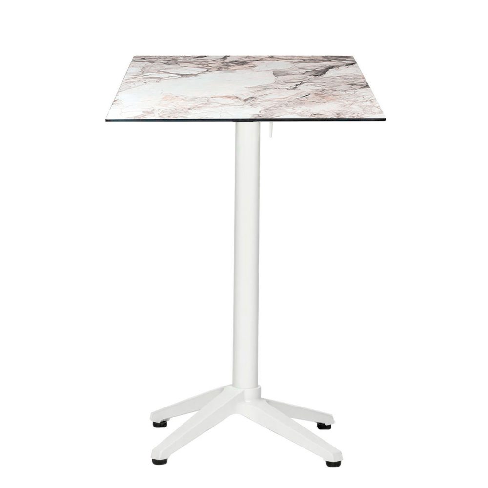mesa islandia alta blanca tablero marmol almeria