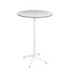 mesa islandia alta blanca tablero compact redondo blanco nature