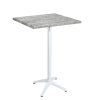 mesa islandia alta blanca tablero cuadrado werzalit vitnage gris